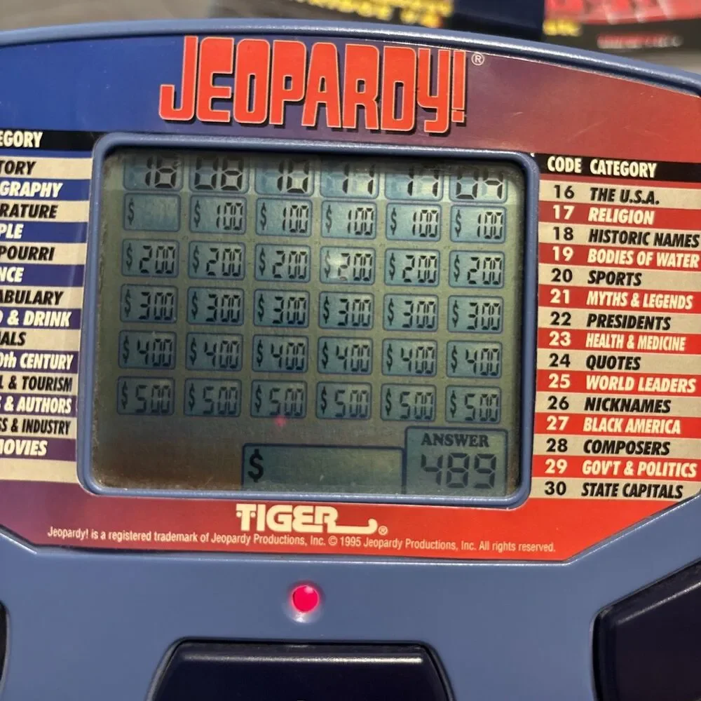 Jeopardy Handheld Game with Cartridge Bundle Tested